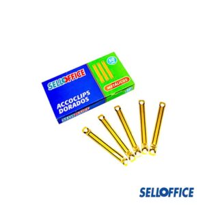 Caja Acco Clips Metalico 50 Un. Dorado Selloffice - SELLOFFICE - OFICINA