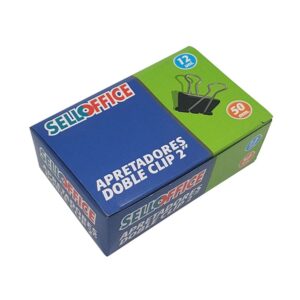 Docena Apretadores Doble Clips 50 Mm ( 2") - SELLOFFICE - OFICINA