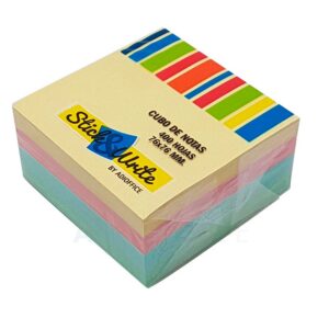 Notas Adhesivas 76X76Mm (400Hj) Neon Mix - STICK & WRITE - OFICINA